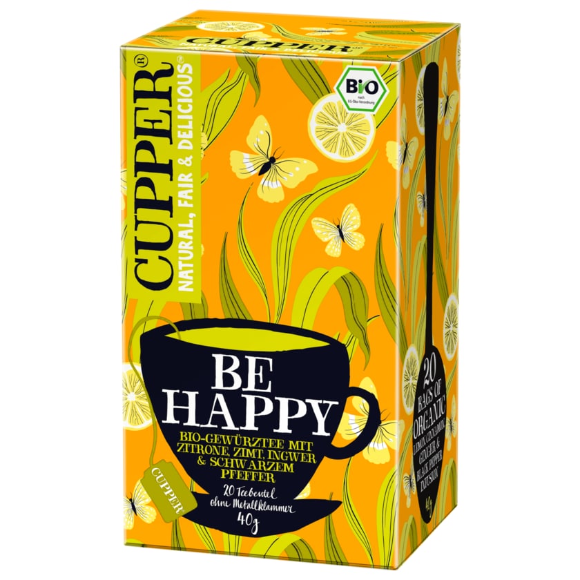 Cupper Be Happy Tee 40g Bio, 20 Beutel